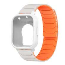 Silicone Strap+TPU Screen Protector For Redmi Watch 5 Active Band Soft Case Magnetic Band Full Cover Bumper For Redmi Watch 5 Lite Breathable Sports Band
