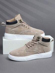 Zapatos planos de moda para hombres, zapatillas con cordones, suela blanda y cómoda, zapatos para patinar ligeros para uso diario de hombres