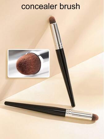1支遮瑕刷，圆头遮瑕刷，适用于黑眼圈和泪沟，无缝点彩刷，可用于高光、粉底、腮红、修容、散粉等多种用途。
