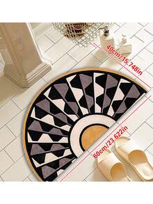 1 件波西米亚半圆形浴室地毯，柔软厚实的浴缸地毯，吸水防滑耐用门垫，浴室配件，家居装饰，房间装饰 - 彩色 - 查看 21