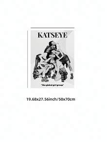 1 件无框 KATSEYE 艺术印刷全球女子组合海报卧室装饰帆布墙艺术现代音乐海报客厅卧室宿舍房间装饰海报时髦海报房间装饰卧室墙壁印刷品 Kpop 女子组合海报全球音乐艺术粉丝商品 - 彩色 - 查看 11