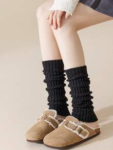 1/2/3/4/5/6 Pairs Women Thick Warm Cute Cartoon Fashion JK Style Knee High Leg Warmers (Shipped Without Card), Autumn/Winter