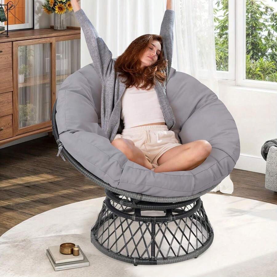 Patio Lounge Chair & Swing Chair - 1 - View 1