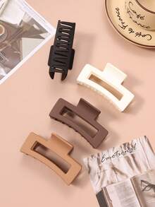 1 pieza Clip de garra cuadrado de moda para mujer, accesorio de cabello para moño medio, elegante y versátil, pinza de cabello de invierno