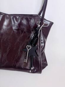 Original 5-Pointed Star Woven Key Chain With Key/Lock Element Simple Creative Car Key Chain Decorative Bag Accessory Car Accessories For Woman Gifts For Women Gifts For Men Phone Accessories - Multicolor - View 3