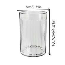 New Gold-Plated Vertical Striped Rinse Cup, A Luxurious And Minimalist Rinse Cup With High Aesthetics, Suitable For Brushing Teeth At Home, Couples, Bathroom Use, Simple And Transparent Design, Couple Color Matching. - Multicolor - View 12