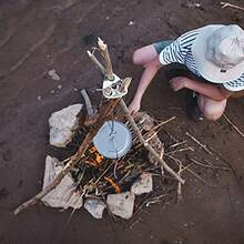 Stainless Steel Camping Gear And Equipment - Campfire Cooking Accessories Set - Radiate Portable Round Cookware - Dutch Oven Camping Cookware - Outdoor Camp Tripod Cooking Silvergift - Silver - View 4