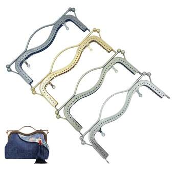 20厘米唇形钱包金属框架，手工包包五金锁扣，包包手柄