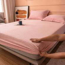 Flat Sheets - Waffle Grid-blue Gray - View 1