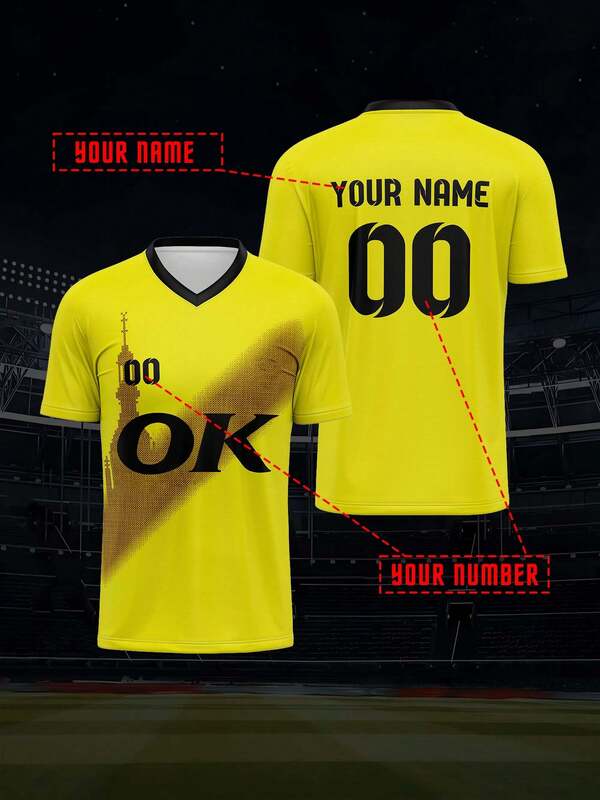 2025 Eredivisie NAC Breda V-Neck Polyester Sports Jersey, Customizable Name & Number, Breathable, Washable, Slightly Stretchy Fabric, All-Over Allover Print, Suitable For Outdoor Casual Wear, Summer Parties, Hiking, Running, Football, Beach, Weekends, Festivals, Parties