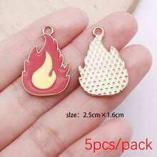 5/10 piezas Accesorios de aleación esmaltada de bricolaje Colgantes de extintor de incendios para pulseras, llaveros y adornos decorativos.