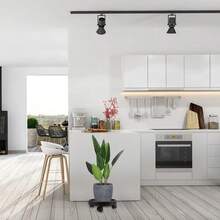 重型塑料花盆托盘，带 4 个光滑滚轮和加厚底座，圆形可移动花盆支架托盘，带轮子，重型花盆盆景盆移动托盘，多功能花盆底座，高品质设计适用于大型花盆，室内/室外使用 - 彩色 - 查看 4