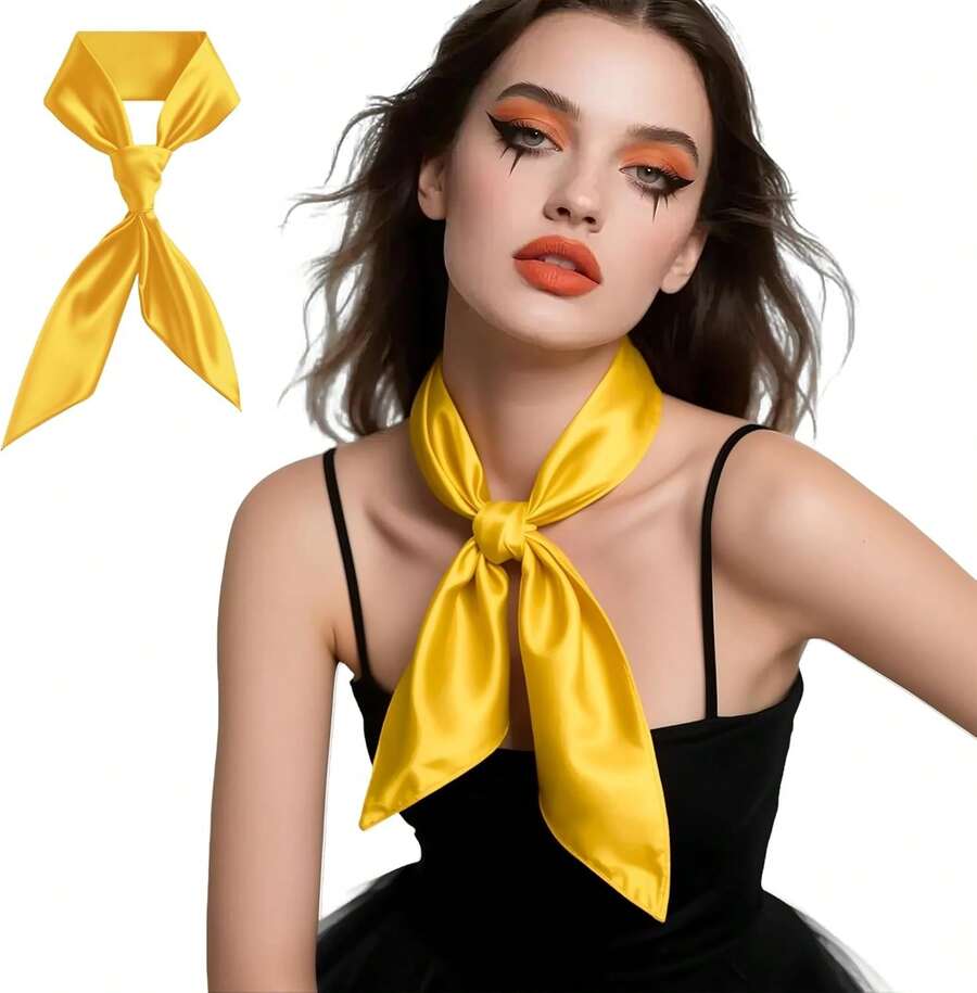 Pañuelo cuadrado de gasa Seawhisper, bufanda para el cuello para mujeres - Satén verde oscuro - Ver 1