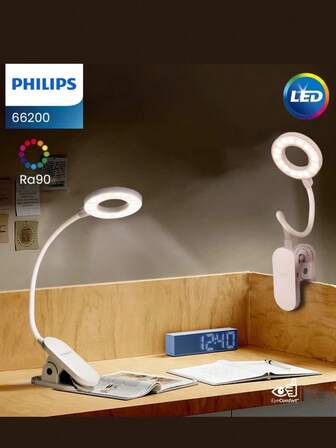  Lâmpada de Clipe Philips 66200 Luz LED 2200mAh Bateria Recarregável