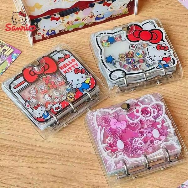 Sanrio New Cute Kitten Folding Clip For 3-Inch Celebrity Card Album Diy Acrylic Album Creative Cartoon Animal A8 Album Christmas Gift