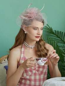 1 Pc Fascinators Hats 20s 50s Hat Pillbox Hat Tea Party Headwear With Veil For Girls And Women, Mini Top Hat