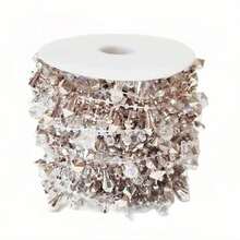 1 قطعة (تقريبًا 5 متر) حبل ملتف إكليل عيد الميلاد مع خرز أكريليك، إكليل عيد الميلاد للتعليق، مناسب لشجرة عيد الميلاد والمدفأة والنافذة والزفاف وديكور الحفلات، ديكور منزلي داخلي وخارجي - متعدد الألوان - مشاهدة 15