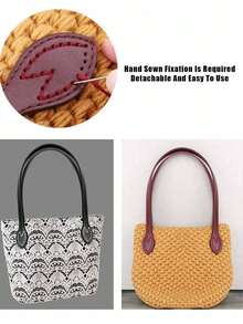2 Peças Bolsa Exquisita com Folha Prensada e Alça de Fio DIY, Alça de Bolsa em Couro PU, Alça de Bolsa de 60cm, Suprimentos para Confecção de Carteiras, Alça de Bolsa de Crochê, Alça de Couro Sintético, Alças Decorativas DIY para Bolsas, Adequado para Caixas de Presente, Carteiras Decorativas Portáteis e Substituição Halterneck para Bolsas de Artesanato de Palha