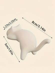 1个卡通猫背包挂钩，粘钩，衣帽钩，猫尾巴粘钩，耐用塑料可爱猫咪收纳挂钩，免钻孔可拆卸壁挂式收纳架，适用于书桌、宿舍、办公室，节省空间，可悬挂书籍、钥匙、配件，趣味创意礼物，猫咪桌面配件，实用挂钩