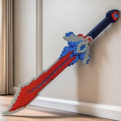 1611pcs Samurai Sword Building Blocks Set - Anime Style DIY Model Kit, With Cross-Section Display, Cute Assembly For Adults, Collectible Martial Arts Weapon Replica