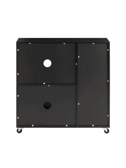 SoBuy Sideboard On Wheels Kitchen Trolley Microwave Cabinet Storage Dresser Approx. 88.5 89 40 Cm FSB78 view 3