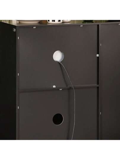 SoBuy Sideboard On Wheels Kitchen Trolley Microwave Cabinet Storage Dresser Approx. 88.5 89 40 Cm FSB78 view 9