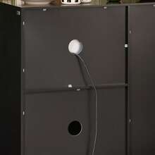 SoBuy Sideboard On Wheels Kitchen Trolley Microwave Cabinet Kitchen Cabinet Trolley Storage Cabinet Kitchen Dresser Kitchen Trolley W X H X D Approx. 88.5 X 89 X 40 Cm FSB78 - Black - View 9