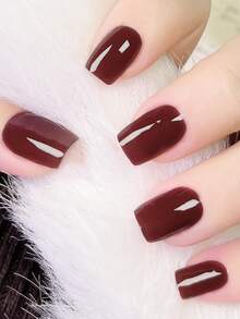 Benzi de unghii cu gel Emi Cured, bază transparentă, 20 buc folii de unghii cu gel, autocolante, necesită lumină UV, calitate salon, de lungă durată, ES20 transfrontalier en-gros livrare directă carte roșie autocolante pentru unghii în același stil autocolante pentru unghii pentru vârfurile degetelor