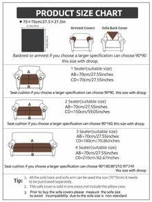 1pc Thick Plush Sofa Cushion Cover, All Season Anti-Slip Sofa Slipcover, Dust-Proof And Washable, Pet Friendly Protective Cover, Adjustable For Corner Sofa, Bedroom, Office, Living Room 1/2/3/4 Seater - 深灰色 - 查看 2