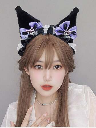 Sanrio Diadema Kuromi, Scrunchie, Aro para el cabello, Accesorios para el cabello, Adecuado para uso diario, maquillaje, fiestas festivas, Halloween, Navidad, Decoración del cabello de Año Nuevo, Regalos, Viajes, Regalos para mujeres, Artículos para el cabello, Rellenos de calcetines navideños, Rellenos de calcetines navideños para mujeres, Regalos de Navidad, Regalos, Rellenos de calcetines navideños, Regalos para mujeres, Regalo, Regalo de Navidad, Rellenos de calcetines navideños para adultos, Rellenos de calcetines para adultos, Artículos para el cabello, Accesorios para mujeres, Relleno de calcetín, Accesorio de cabello para la mayoría de edad, Accesorios de cabello navideños, Ideas de regalo para mujeres, Rellenos de calcetines de belleza, Regalos de Navidad para mujeres