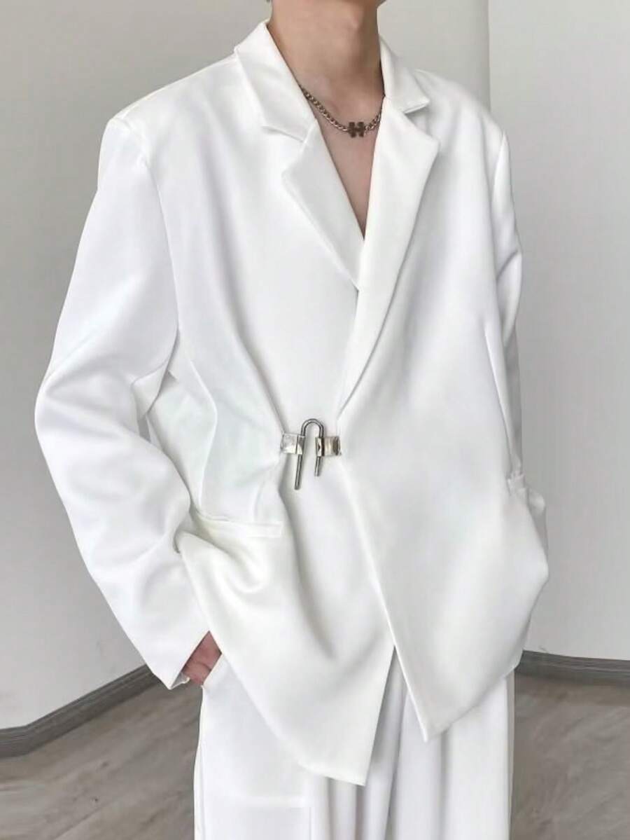Chaqueta de traje casual de diseño para hombres y mujeres, de otoño e invierno, fresca y elegante chaqueta de traje blanca - Blanco - Ver 1