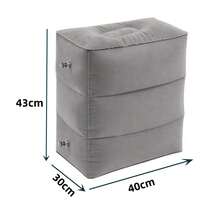 Almohada Hinchable Para Reposapiés Viaje Cama Avión Inflable 7pcs Almohada reposapiés inflable de viaje ajustable en altura 3 capas Cama infantil para avión Coche Autobús Viaje Azul marino - Gris - Ver 2