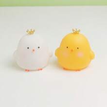 1pc Cute Little Chicken Night Light, Soft Light, Button Battery Powered (Without Plug), Suitable For Outdoor Bedroom, Bedside, Study, Office Lighting Decoration, Giving Friends, Classmates, Colleagues, Family, Holiday Birthday Gifts - Multicolor - View 7
