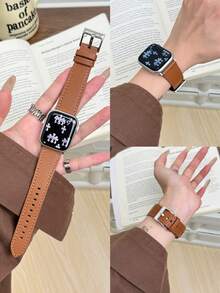 1 Stück weiches Lederarmband kompatibel mit Band für Frauen Sport, 38mm 40mm 41mm 42mm 44mm 45mm 46mm 49mm, Armband kompatibel mit Series 10/9/8/7/6/5/4/3/2/1 SE Ultra