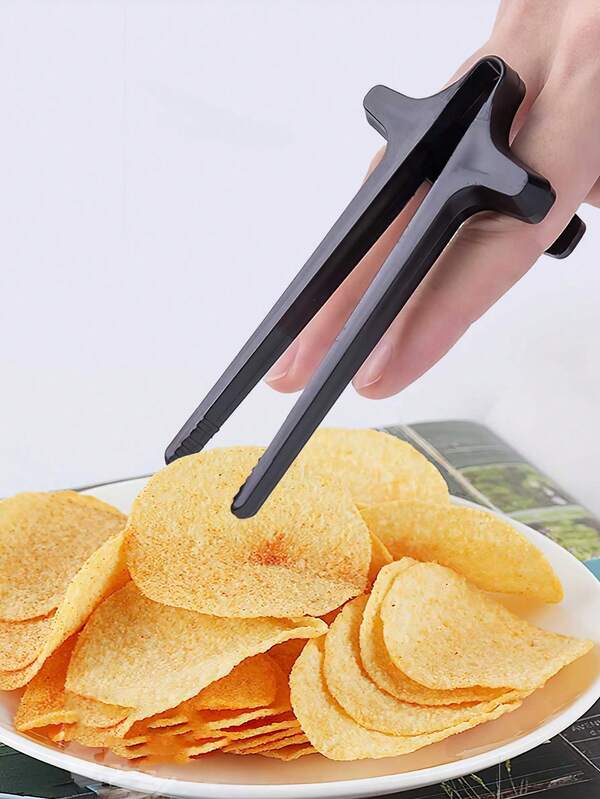 Nuovo utensile da dito per mangiare con le bacchette, supporto per spuntino, impugnatura per dita, strumento di gioco pratico per mangiare, accessorio per aiutare a mangiare, forniture scolastiche, bacchette per spuntino per giocatori, fermagli per spuntino, divertimento per giocare a mani libere per adulti - accessori per telefoni cellulari non sporchi, utensili da cucina, 4 colori