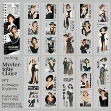 20pcs Los Angeles Themed Die-Cut Washi Tape Stickers For Scrapbooking, Planner, Bullet Journal - Multicolor - View 15