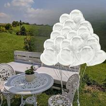 水晶乳胶气球派对装饰用品 - 21 个 10 英寸透明/水晶蓝/水晶混色乳胶圆形气球，用于婚礼装饰、毕业典礼、新娘送礼会、生日泡泡派对装饰、圣诞节、新年装饰。 - 彩色 - 查看 5