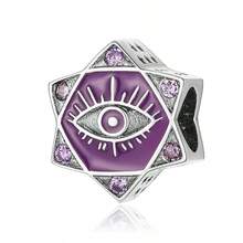 S925 Silber-plattierte Böser Blick Perlen Accessoires, personalisierter Glücksbringer zum Selbermachen, ein Geschenk voller Schutzwirkung, lässt dich einen einzigartigen, mysteriösen und modischen Stil tragen. Geeignet für Halloween, Weihnachten