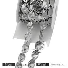 1m Stainless Steel 18K Gold-Plated Flower And Heart Multi-Element Handmade Chain Chains DIY Charm Jewellery Making Chain Stainless Steel Chain Woman's Stainless Steel Jewellery Making Accessories Stainless Steel Ladies' Jewellery Accessories Accessories Suitable For Ladies' Daily Wear - Chain - View 8