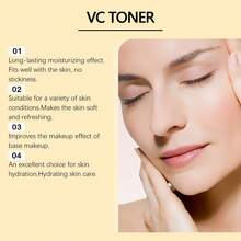 100ml Tónico de Vitamina C, Hidratante y Nutritivo para la Piel, Tónico Facial Cosmético, Cuidado de Belleza de la Piel, Piel Radiante, Preparación de Maquillaje Bruma Hidratante - Dorado - Ver 7