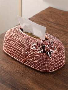 1 Stück rechteckiger Kunststoff Taschentuchhalter, kreative Acryl Papierablage, europäischer Stil geeignet für Schreibtisch, Küche, KTV, Hotels, Bars, Restaurants, Badezimmer und Geburtstagsfeiern