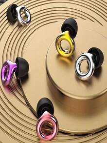 1 paire de bouchons d'oreille en silicone électroplaqué, haute fidélité avec annulation du bruit, convient pour le travail et les personnes sensibles au bruit, livré avec un étui de rangement et 4 tailles (XS, S, M, L) Bouchons d'oreille anti-bruit, meilleur cadeau pour les festivals et Noël - Multicolore - Voir 3