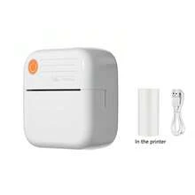 Impressora Sem Fio Mini, Impressora Térmica Portátil Sem Tinta, Recarregável por USB, Impressora de Bolso Mini para Caderno, Diário, Scrapbook, Viagem, Notas, Lista, Memorando, Casa e Escritório