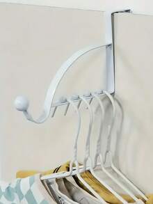 Metal Door Hook Rack Wall Mounted Door Rear Hook Coat Hat Hanger Door Hanger Storage Multi-Purpose Door Hooks Clothes Hanging Racks Towel Hanger Rack For Bedroom Bathroom Hallway Kitchen For Coats Hoodies Hats Scarves Purses Keys Robes Over-The-Door Hangers Space-Saving Hanging Storage Organizer Purse Holder Home Storage Home Decors Room Decor - Multicolor - View 2