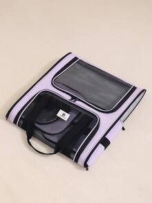 1个可折叠宠物包，便携式宠物包，符合航空运输标准的宠物旅行包，适用于小型犬猫，采用透气网布，配有肩带、可拆卸垫子和免费食物收纳袋，轻便防水宠物手提袋，猫咪旅行包 - 彩色 - 查看 9