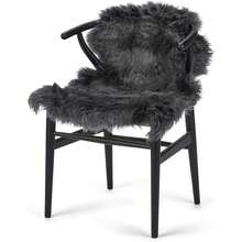 Sheepskin Long Hair 2x3 Ft | Bedside Rugs For Bedrooms, Sofa, Chair Or The Dining Table | Each Sheepskin Rug Isand Created By Nature | Small Fluffy Rug In Color Dark Grey - Multicolor 844 - View 1