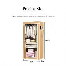 Simple Portable Wardrobe - Dustproof Non-Woven Fabric, Reinforced Full Steel Frame & 4 Hook Rods, Easy Assembly, Sturdy Closet for Home Bedrooms & Rental Houses, Clothes Organizer Storage, Bedroom Storage, Modern Bedroom Decor, Durable Construction, Portable Closets, Closet For Clothes, Furniture For Home - Multicolor - Ver 8