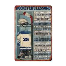 Hockey Life Lessons Metal Poster - Vintage Wall Art For Hockey Fans, Ideal Gift For Players & Fans, Retro Hockey Decor, Hockey Room Decor|Vintage Hockey Poster|Durable Metal Poster, Hockey Room Decor - 1個 - 查看 4