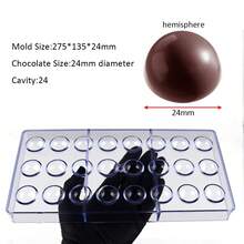 polycarbonate chocolate mold 2.7cm sphere shape mold for candy bonbons bar sweet baking professional mould bakery acrylic confectionery utensils - Clear - View 9