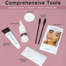 睫毛染色套装，即刻眉睫染色，自然效果，持久4周，居家DIY，新手也能轻松上手，7毫升黑色，价格实惠，情人节礼物，旅行必备，房间装饰，情人节礼物，便宜好物，房间装饰，1美元商品，度假必备，女士礼物，卧室装饰，情人节，99美分 - 黑色 - 查看 7